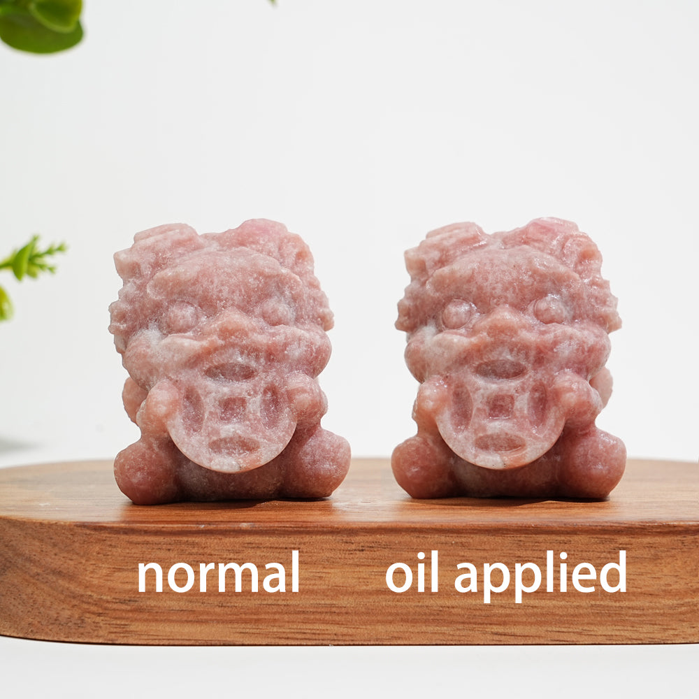 Natural Crystal Fortune Lion Dance Carving