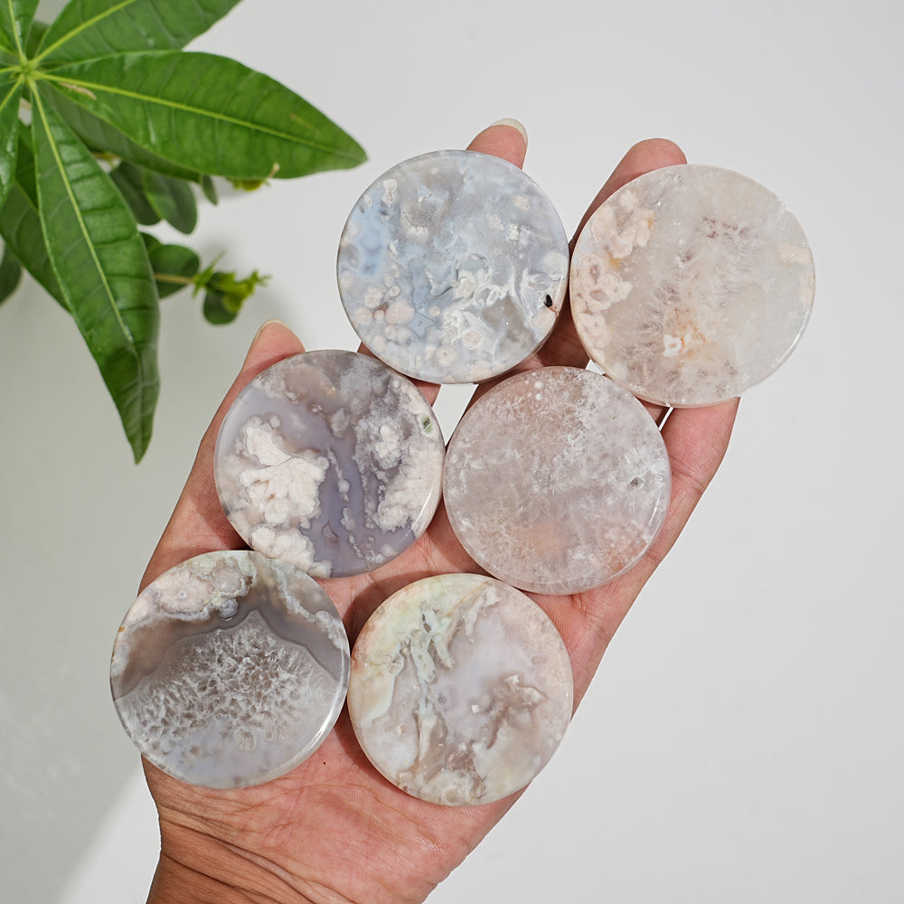 Natural Flower Agate Bracelet Core