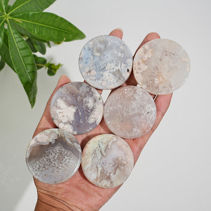 Natural Flower Agate Bracelet Core