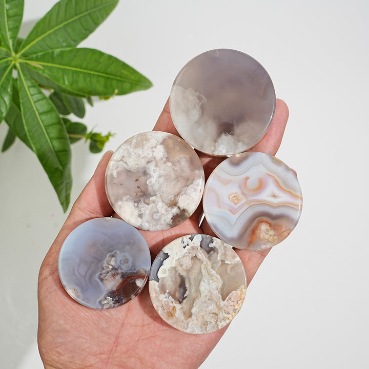 Natural Flower Agate Bracelet Core