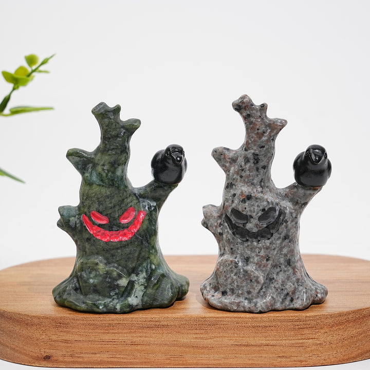 Natural Crystal Tree Spirit With Crow