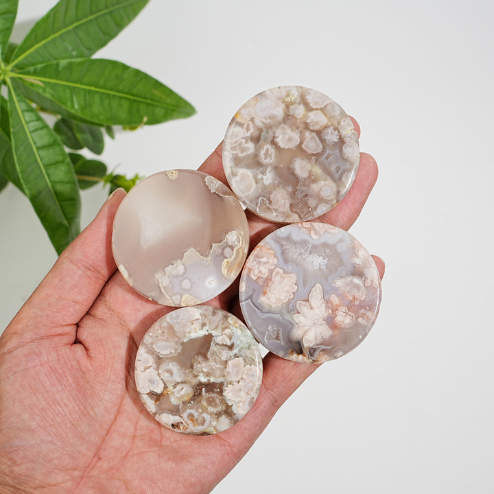 Natural Flower Agate Bracelet Core