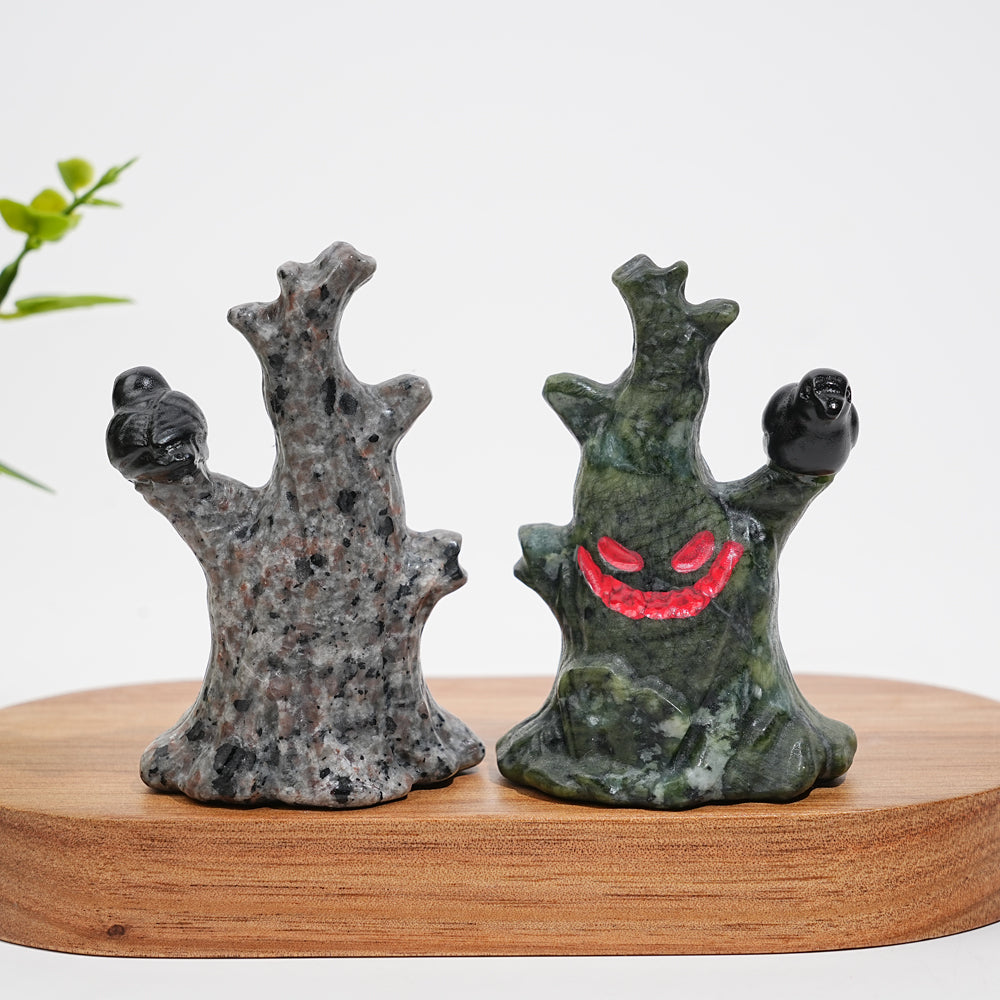Natural Crystal Tree Spirit With Crow