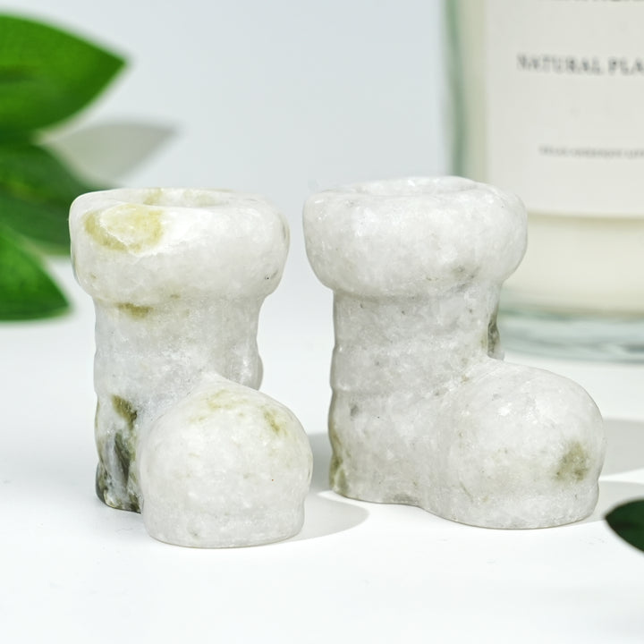 Natural Crystal Carving Christmas Boot