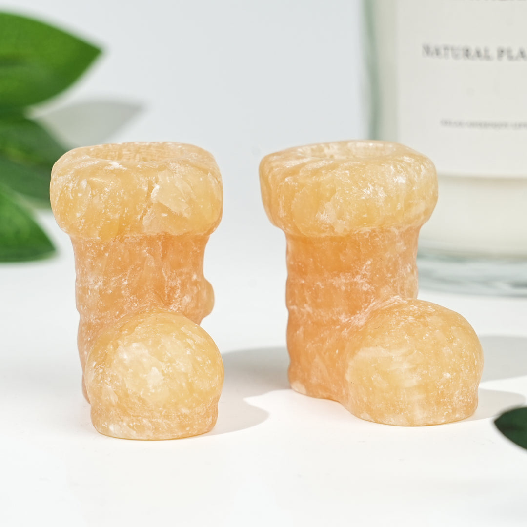 Natural Crystal Carving Christmas Boot
