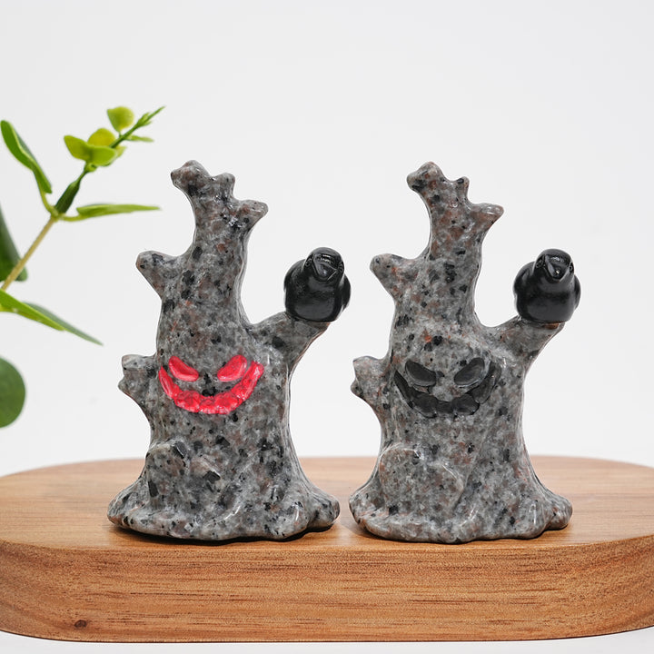 Natural Crystal Tree Spirit With Crow