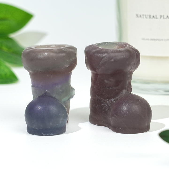 Natural Crystal Carving Christmas Boot