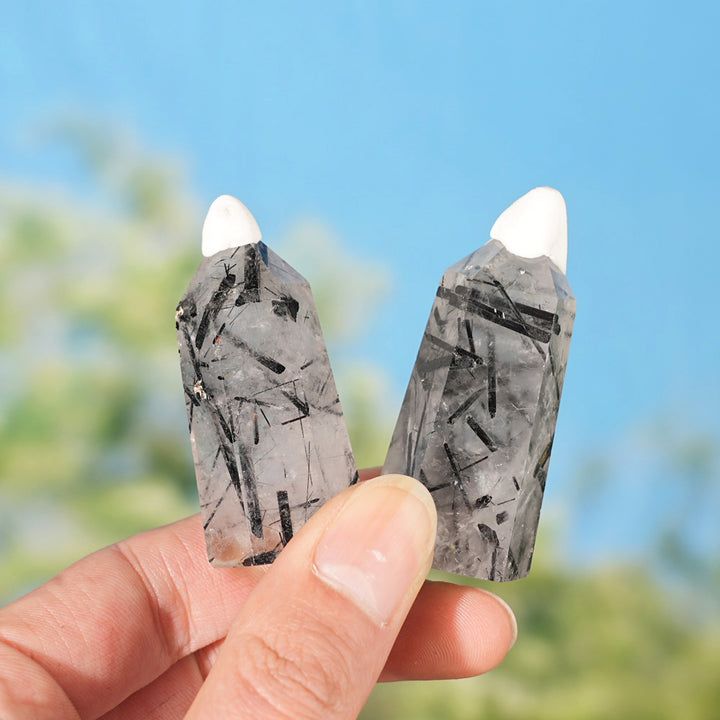Natural Quartz Tourmaline Point