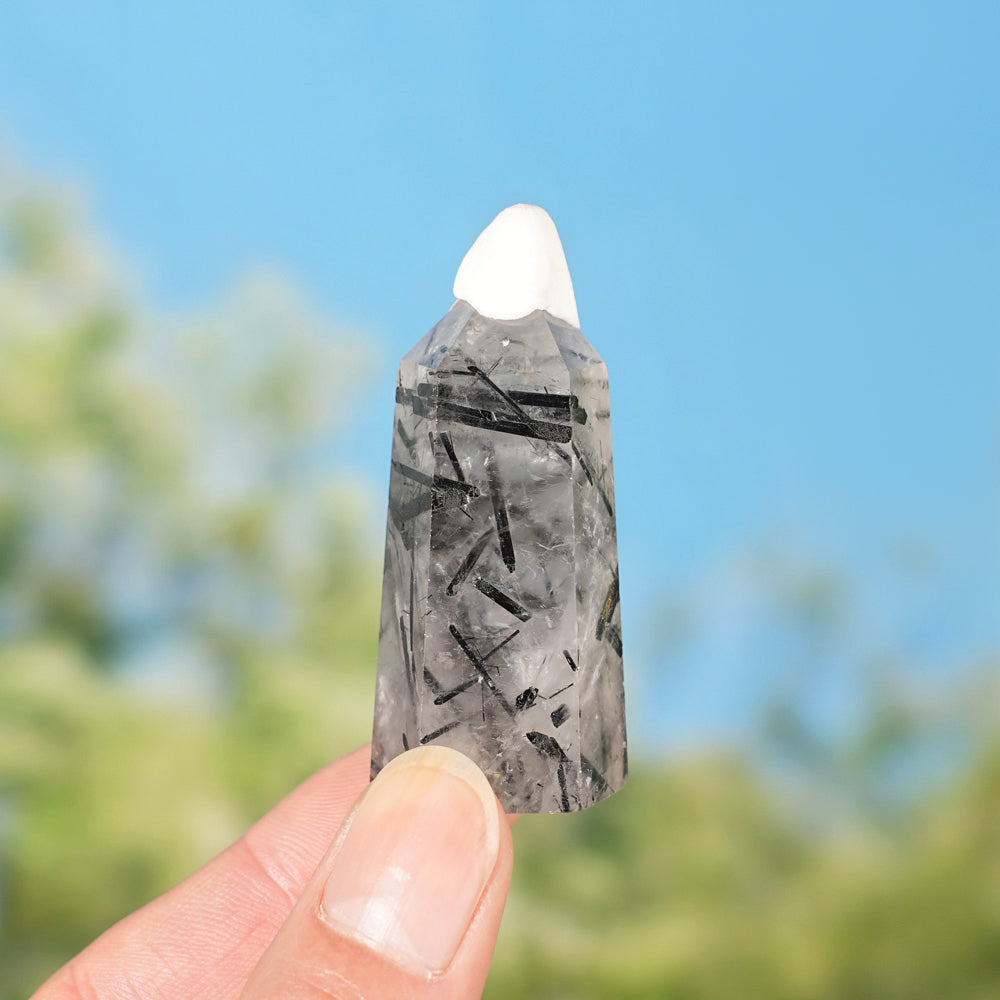 Natural Quartz Tourmaline Point