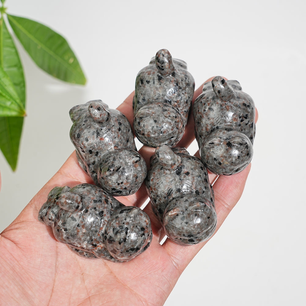 Natural Crystal Carving Chubby Coin Cat