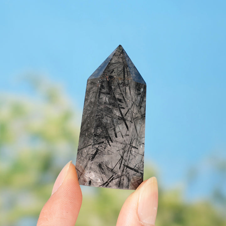Natural Quartz Tourmaline Point