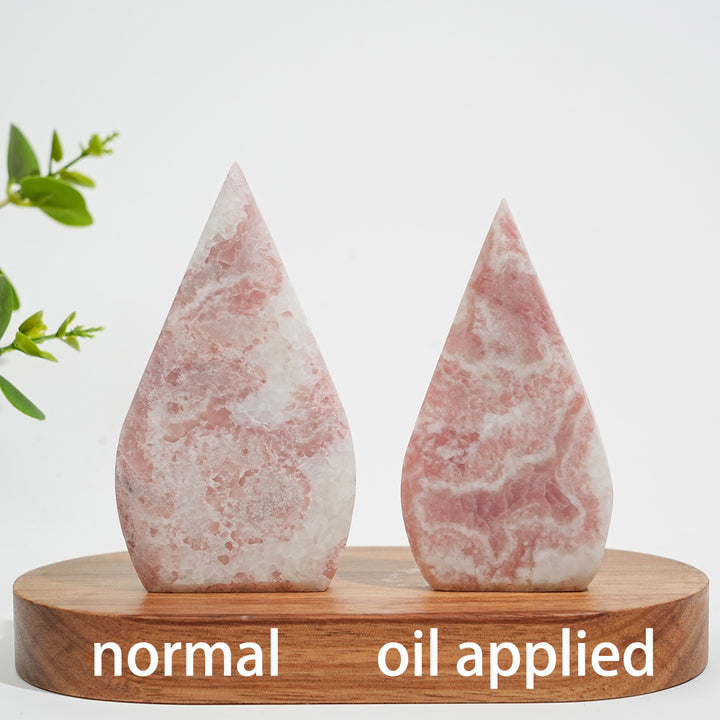 Natural Pink Opal Crystal Teardrop