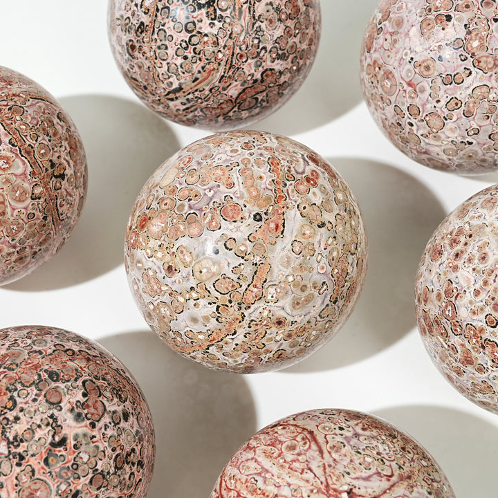 Natural Leopard Skin Jasper Sphere