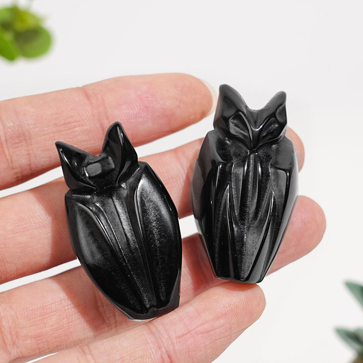 Natural Obsidian Bat