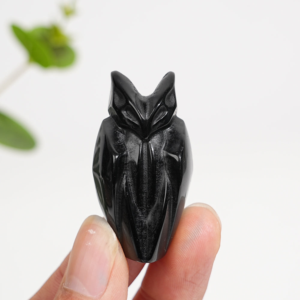 Natural Obsidian Bat