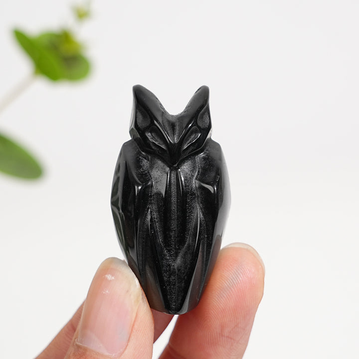 Natural Obsidian Bat