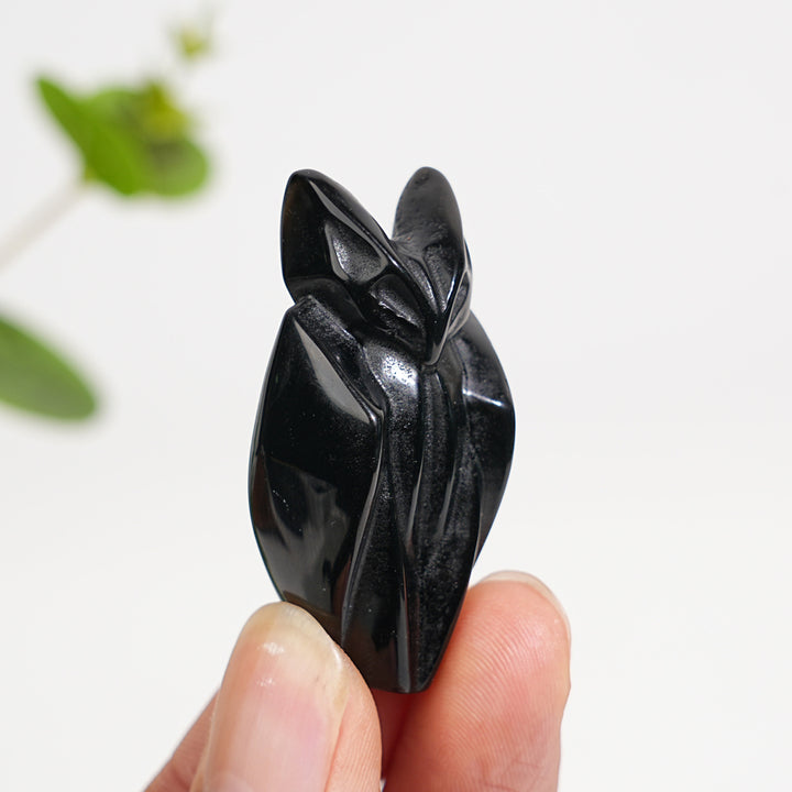 Natural Obsidian Bat