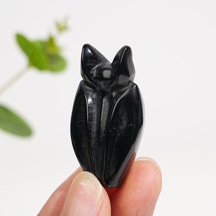 Natural Obsidian Bat
