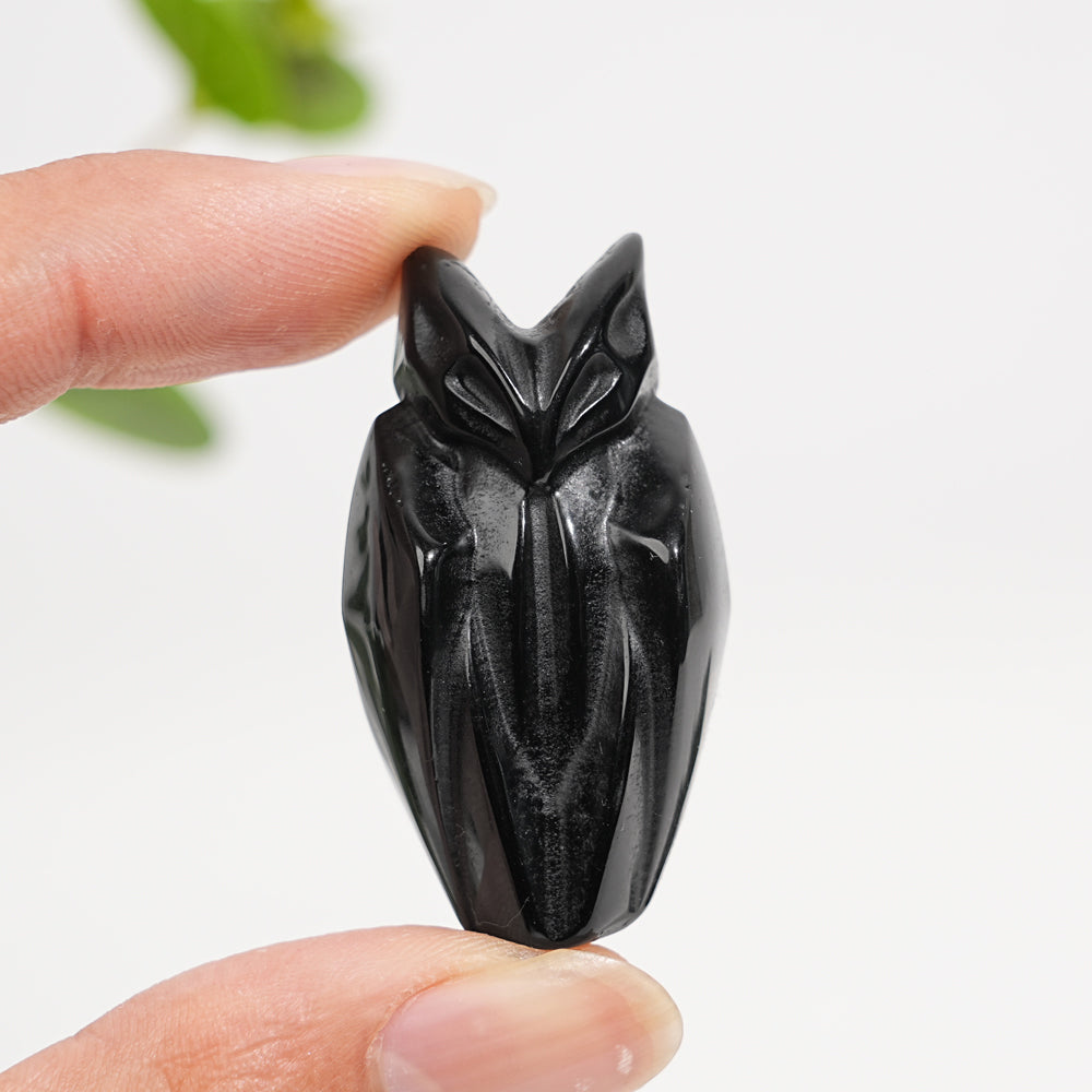 Natural Obsidian Bat