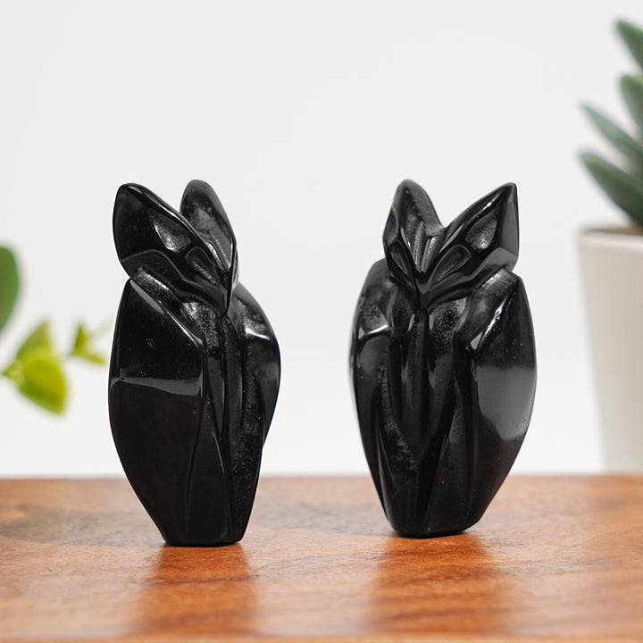 Natural Obsidian Bat