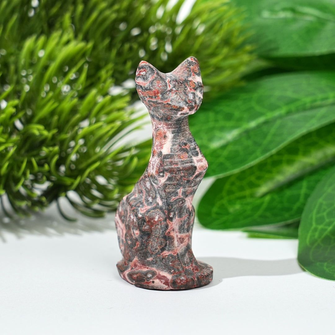 Natural Crystal Carving Robot Cat