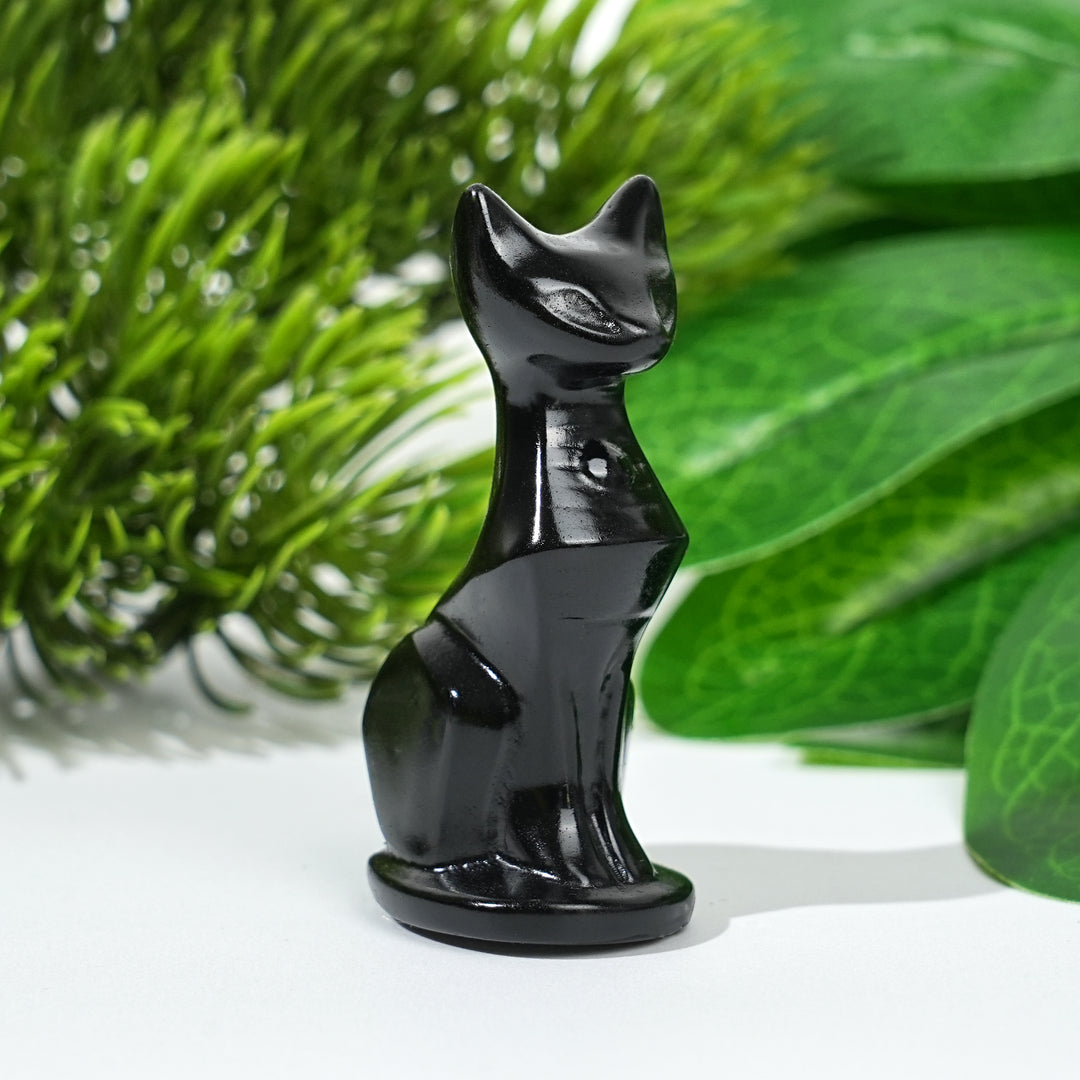 Natural Crystal Carving Robot Cat