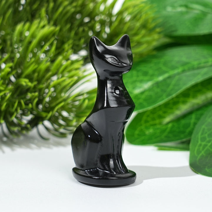 Natural Crystal Carving Robot Cat