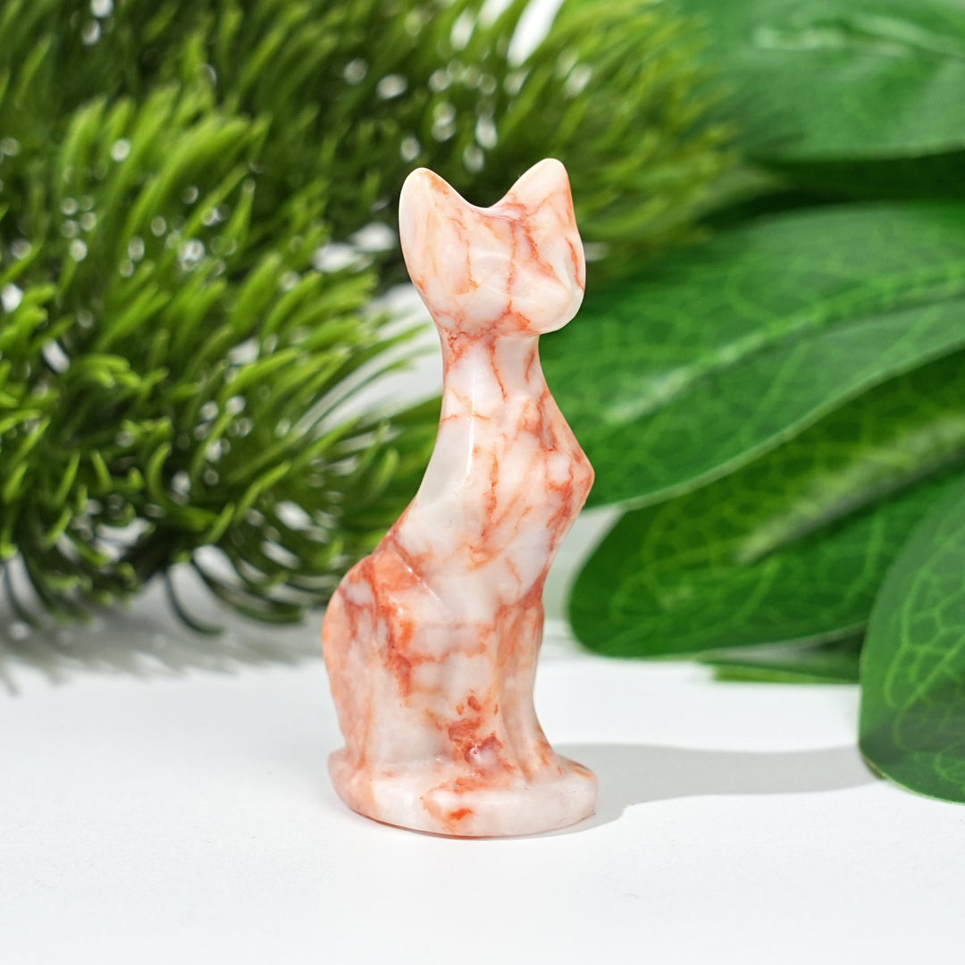 Natural Crystal Carving Robot Cat