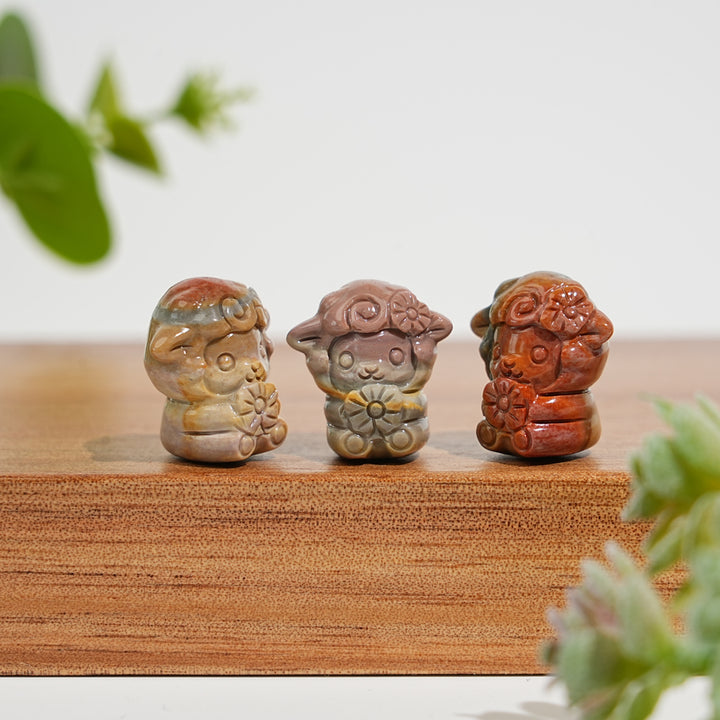 Natural Crystal Alashan Agate Little Sheep