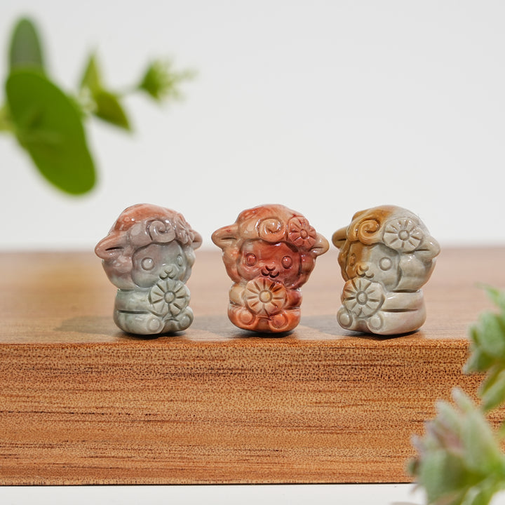 Natural Crystal Alashan Agate Little Sheep