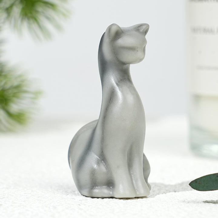 Natural Crystal Carving Slender Cat