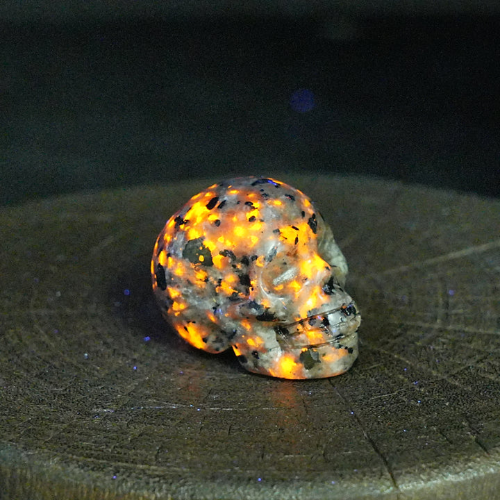 Natural Crystal Multi-Color Carved Skull
