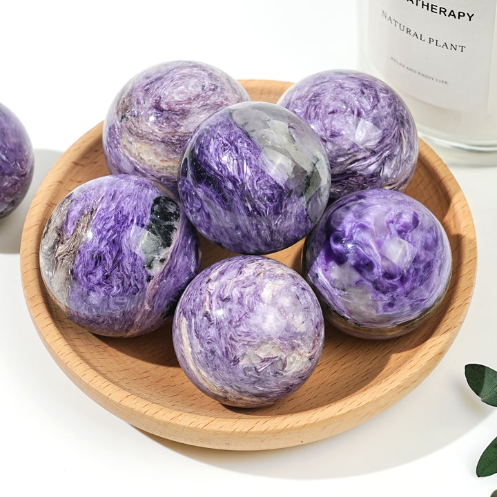 Natural Charoite Sphere