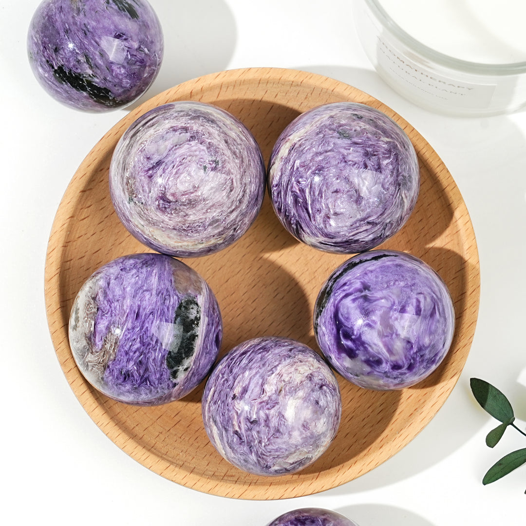 Natural Charoite Sphere