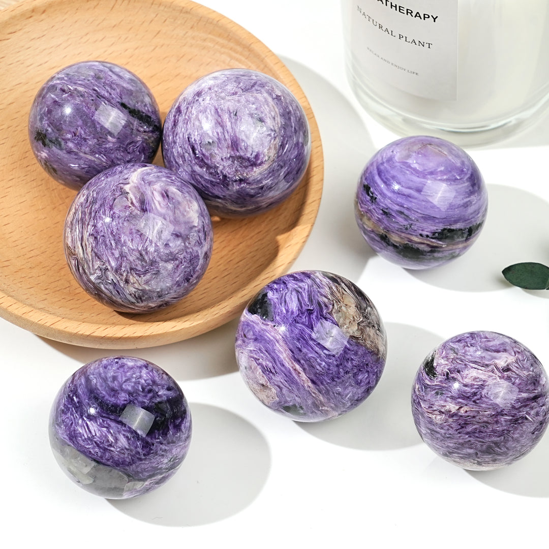 Natural Charoite Sphere