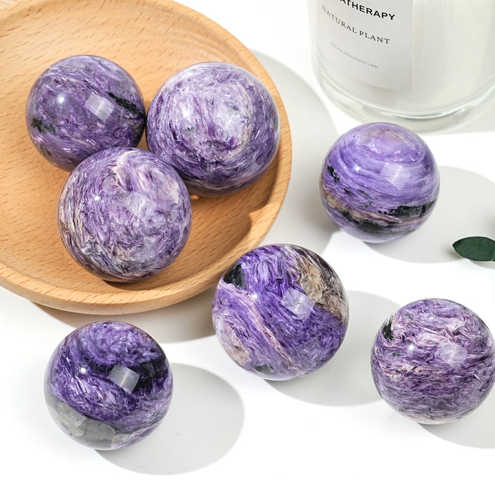 Natural Charoite Sphere