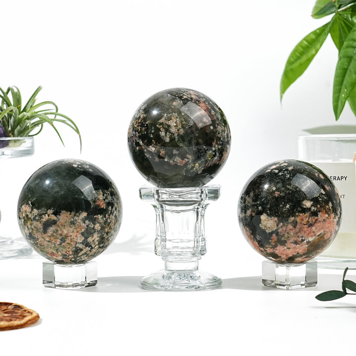 Natural Green Rutilated Sphere