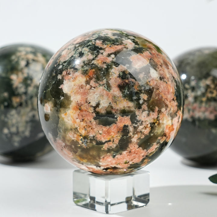 Natural Green Rutilated Sphere
