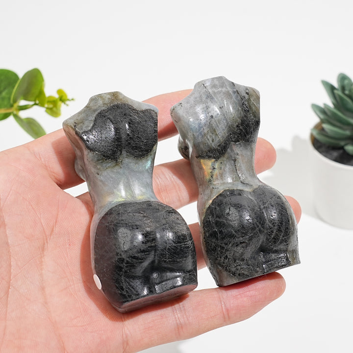 Natural Crystal Labradorite Female Model Carving