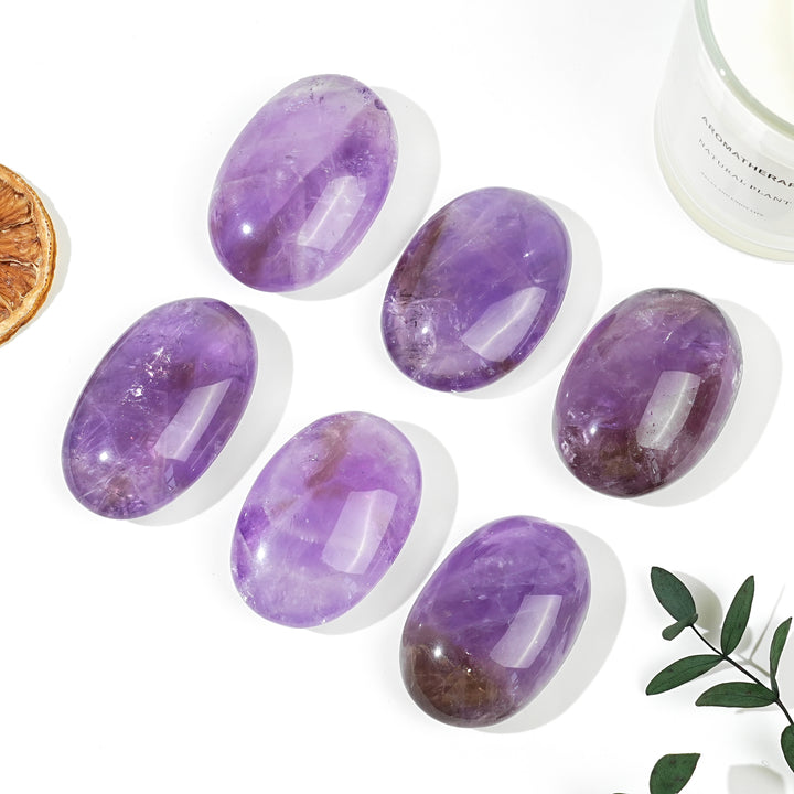 Natural Ametrine Palm Stone