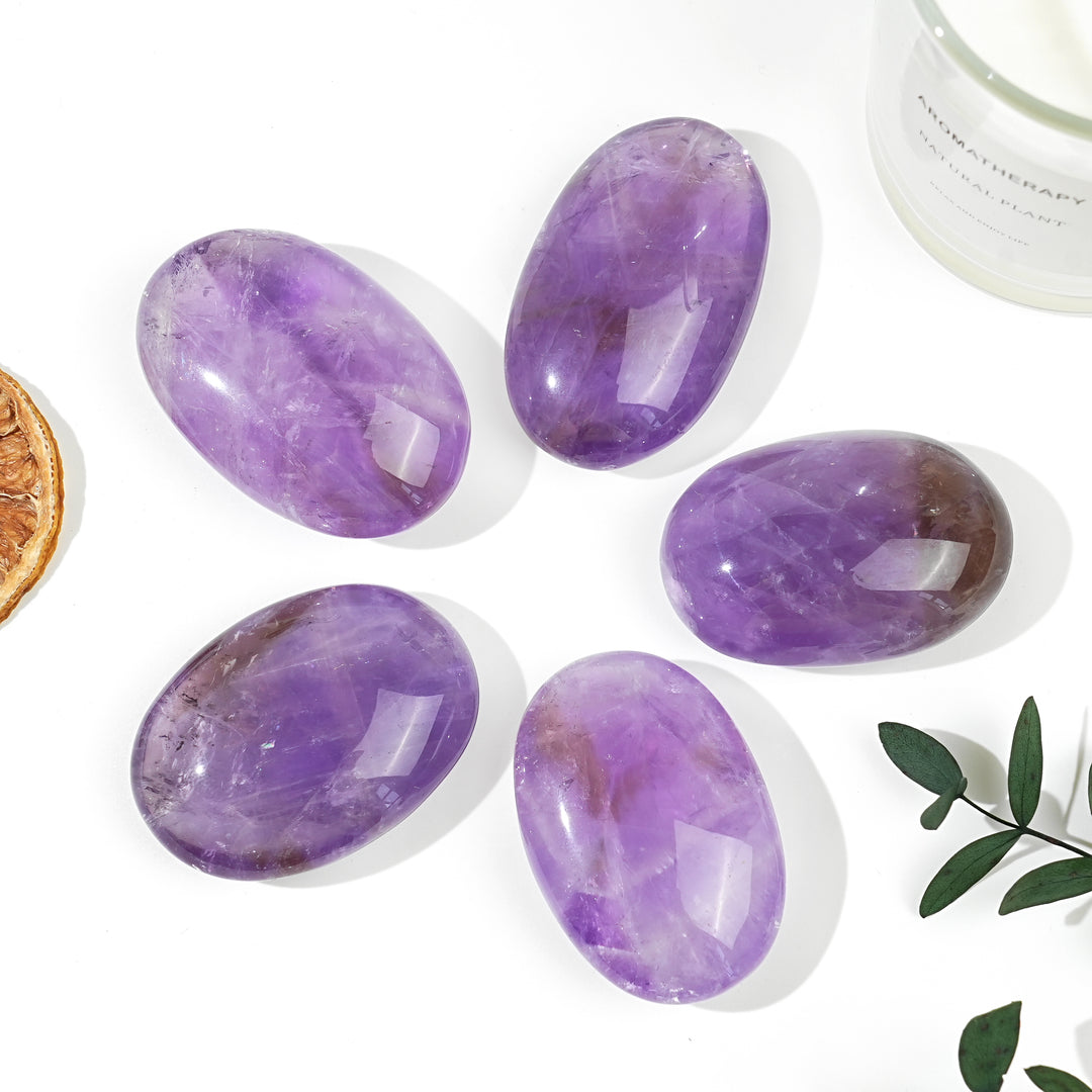 Natural Ametrine Palm Stone