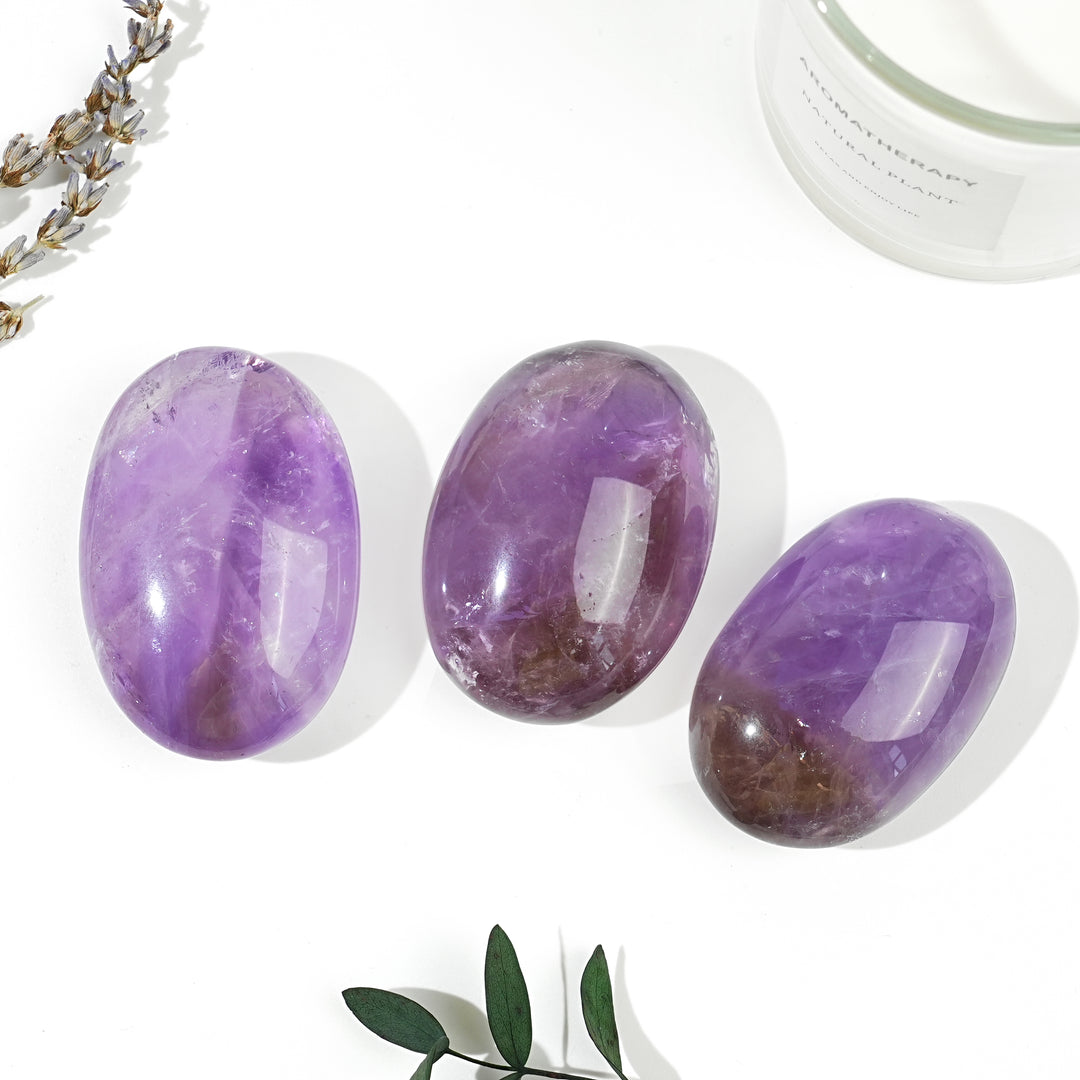 Natural Ametrine Palm Stone