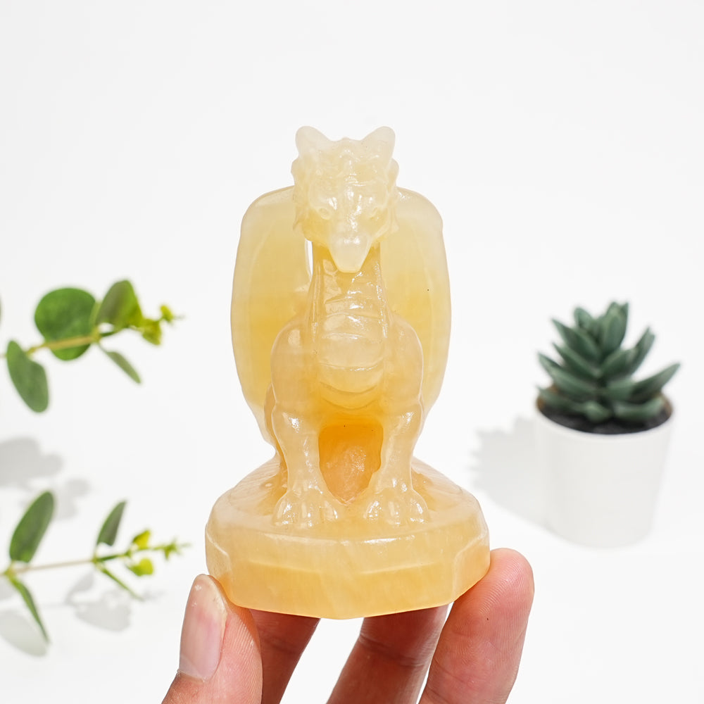 Natural Crystal Fly Dragon Figurine