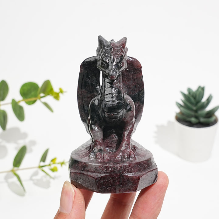 Natural Crystal Fly Dragon Figurine