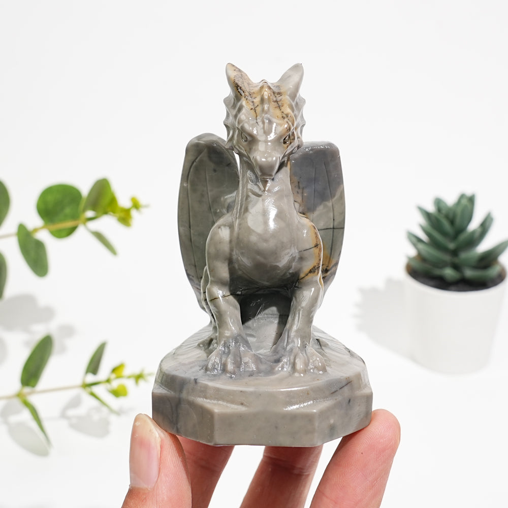 Natural Crystal Fly Dragon Figurine