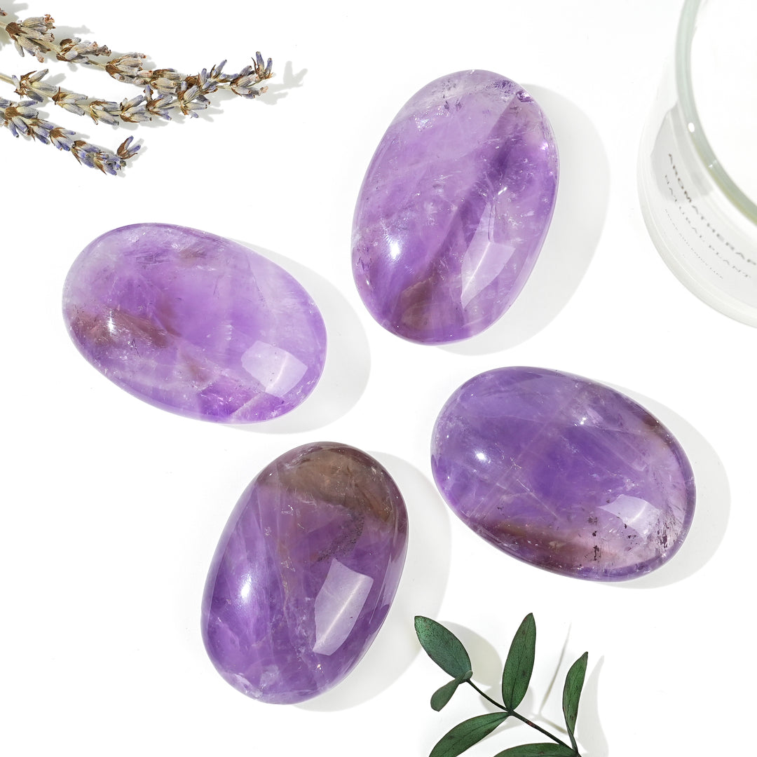 Natural Ametrine Palm Stone