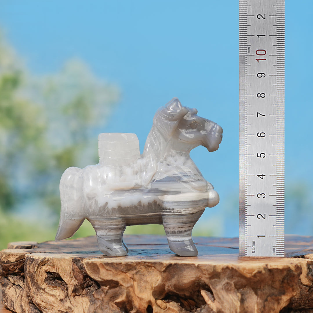 Unique,Natural Carving Agate Horse