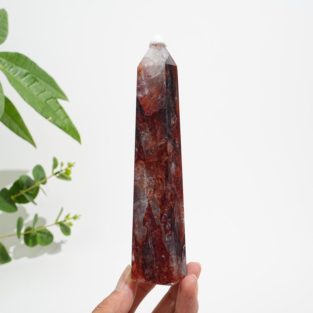 Unique,Natural Crystal Fire Quartz Point