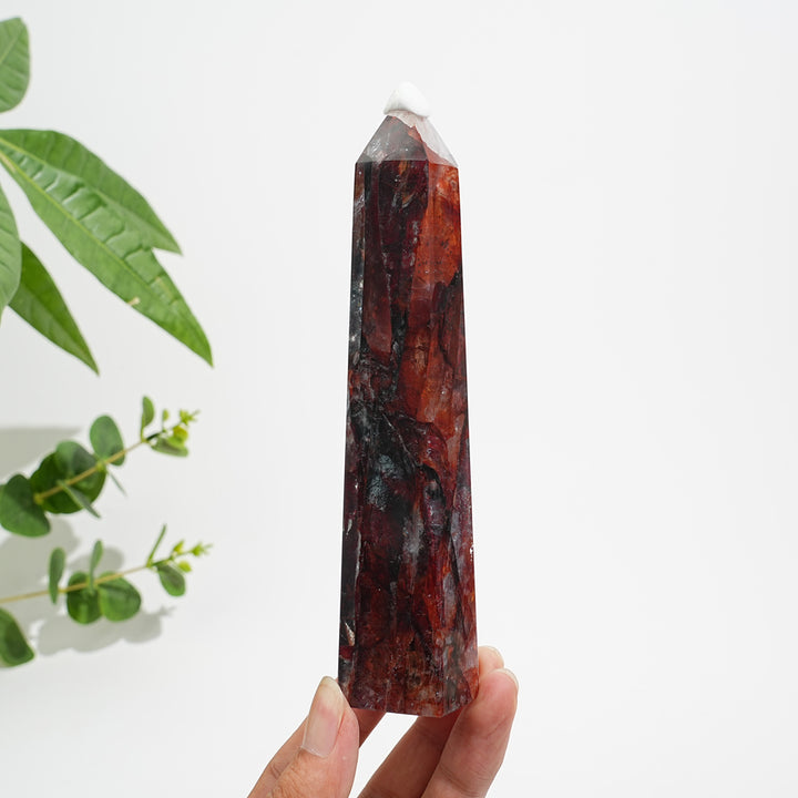 Unique,Natural Crystal Fire Quartz Point