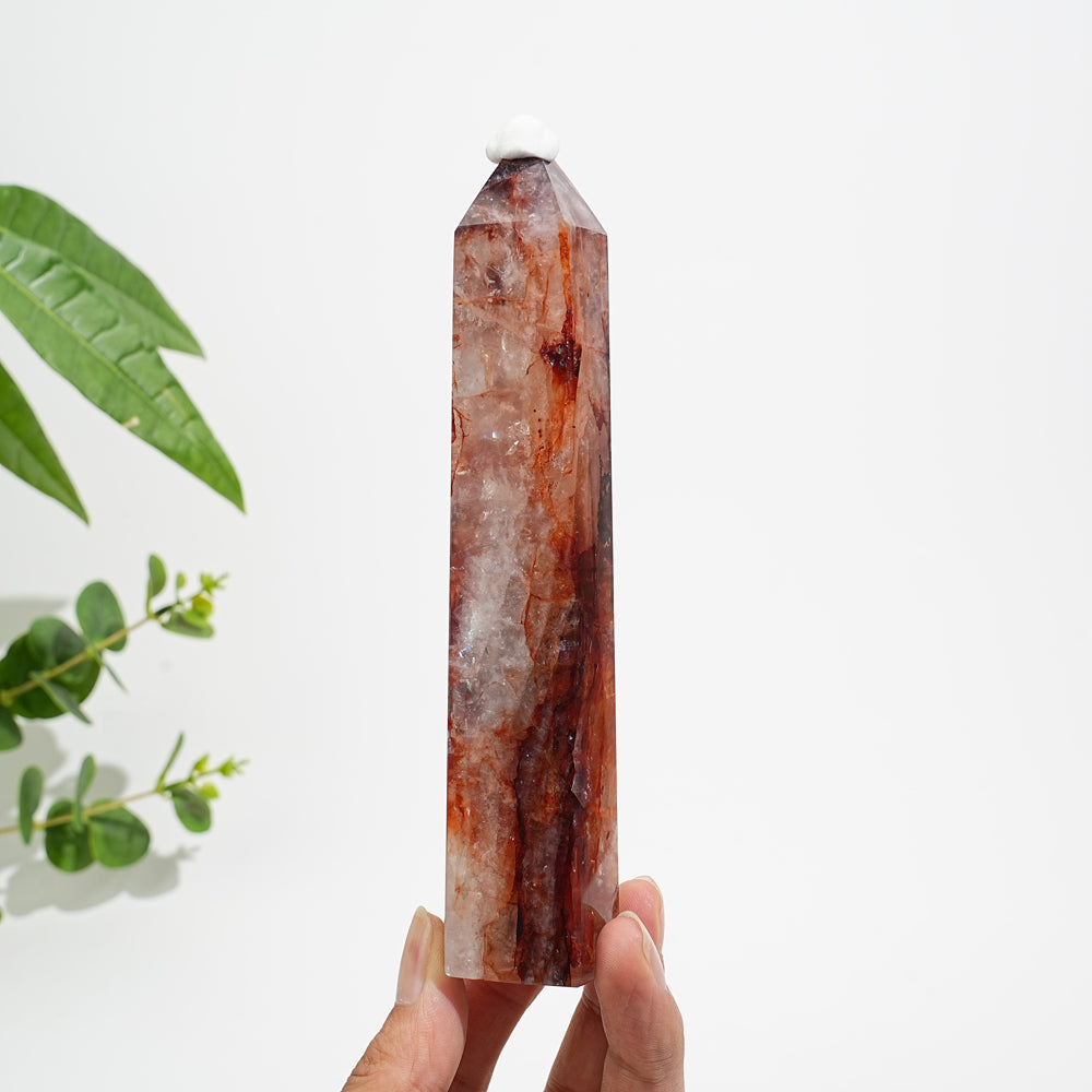Unique,Natural Crystal Fire Quartz Point